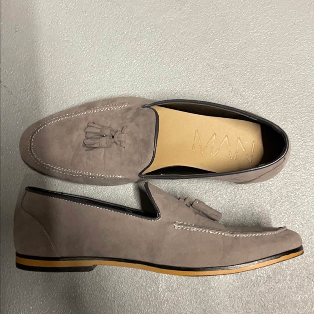 Grey loafers